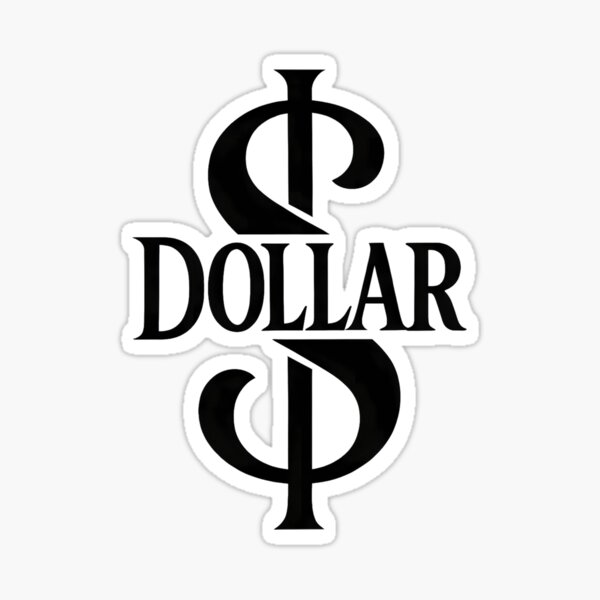 Item preview, Minimalist Dollar Symbol Black Typography Design designed and sold by ExploreAura Studio.