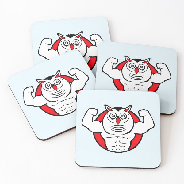 Item preview, Owl Bodybuilder Muscles Biceps Poses Gym Rat Cool designed and sold by shirt-o-mat.