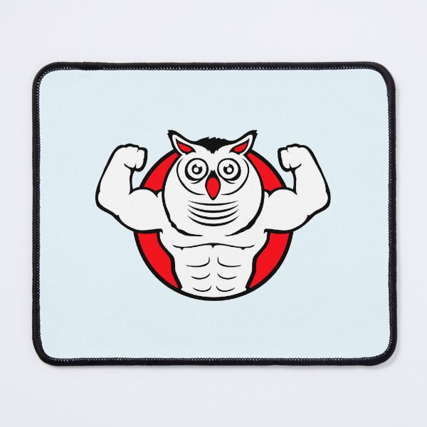 Item preview, Owl Bodybuilder Muscles Biceps Poses Gym Rat Cool designed and sold by shirt-o-mat.