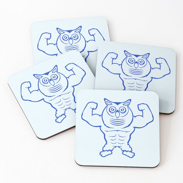 Item preview, Owl Bodybuilder Muscles Biceps Poses Gym Rat Cool designed and sold by shirt-o-mat.