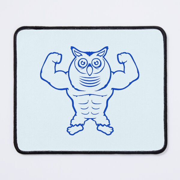 Item preview, Owl Bodybuilder Muscles Biceps Poses Gym Rat Cool designed and sold by shirt-o-mat.
