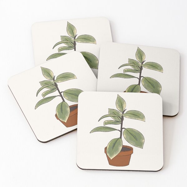 Item preview, Rubber Plant Houseplant Doodle designed and sold by Mayfully.