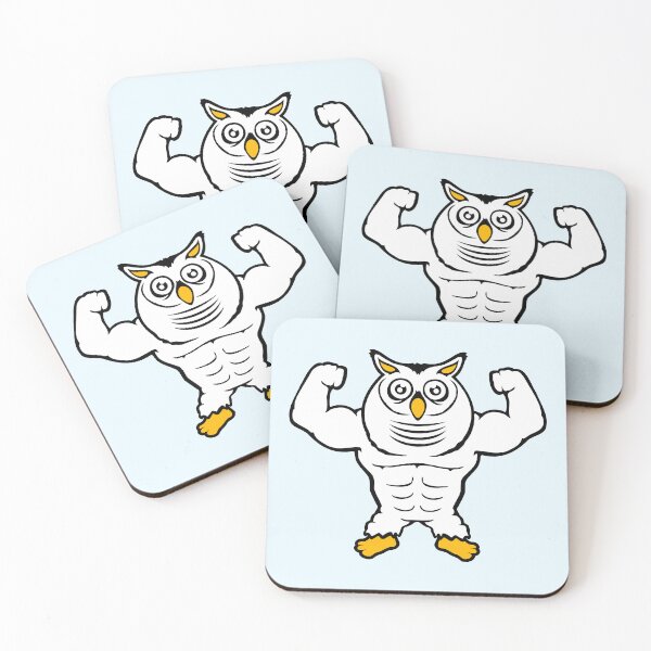 Item preview, Owl Bodybuilder Muscles Biceps Poses Gym Rat Cool designed and sold by shirt-o-mat.