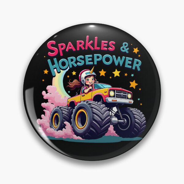 Item preview, Sparkles & Horsepower – Colorful Girl Power Design designed and sold by Fragy72.