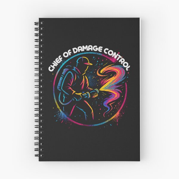 Item preview, Chief of Damage Control Badge Funny Dad Shirt Neon Graffiti Style Parenting Chaos Humor Tee designed and sold by Merchdusa.