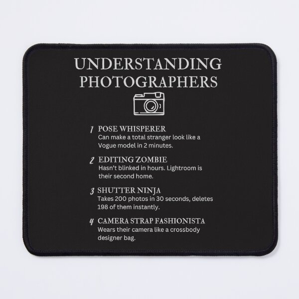 Item preview, Funny Photographer Definitions – Photography Humor Design - Black designed and sold by PsyFlow35.