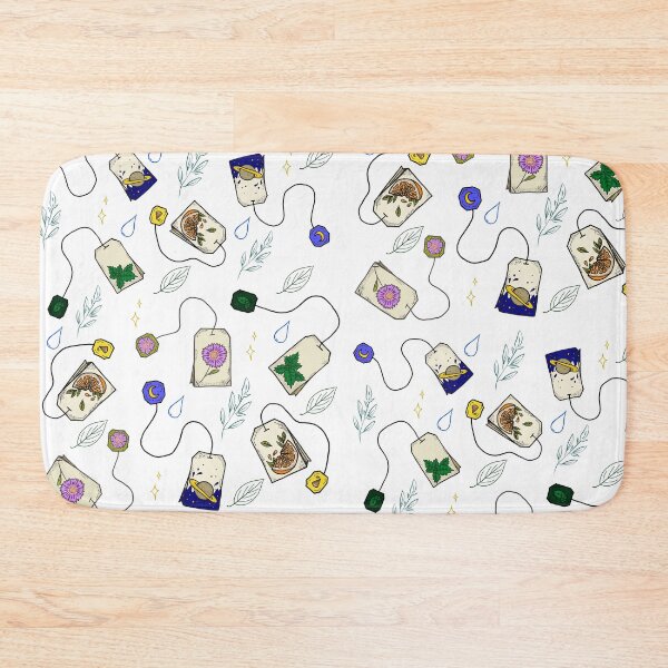 Item preview, Teabags pattern: herbal, orange, flower and cosmic tea designed and sold by MySciPic.