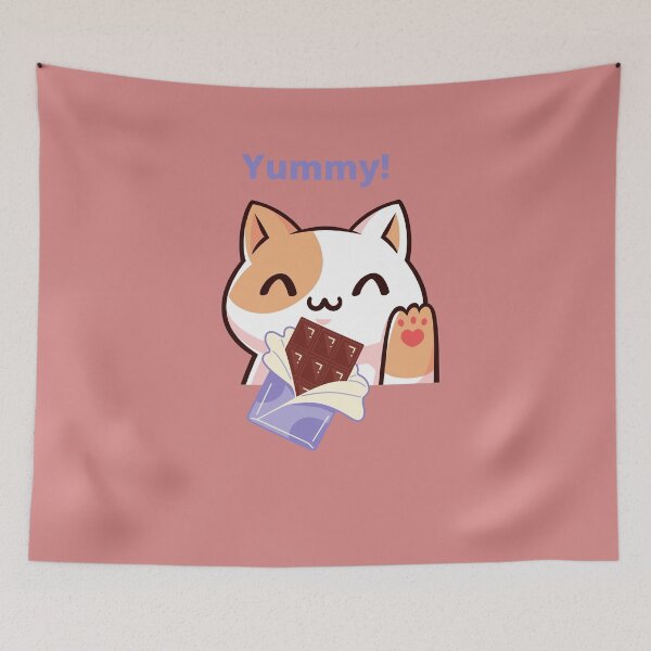Item preview, Funny cat eating chocolate bar designed and sold by Fungiftshop.