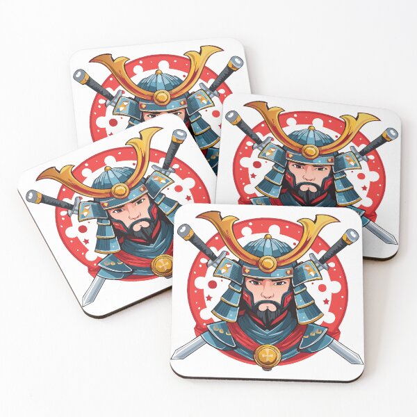 Item preview, Portrait of a Japanese samurai warrior or shogun in helmet and armor designed and sold by Danler.