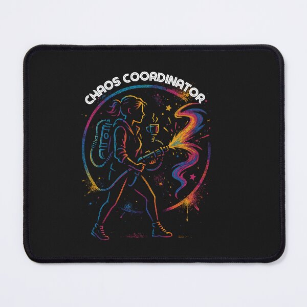 Item preview, Chaos Coordinator Badge Funny Mom Shirt Neon Ghostbuster Graffiti Design Parenting Humor designed and sold by Merchdusa.
