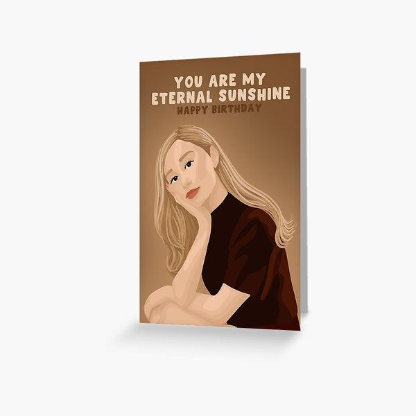 Item preview, Cute Birthday Card - For Her - My Eternal Sunshine - Ariana Grande designed and sold by HomeOfPinkPeach.