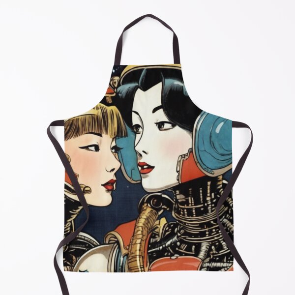 Item preview, Robot Love Retro Mid-century Imitation Japanese Erotic Art | #210 designed and sold by NickWhittleArt.