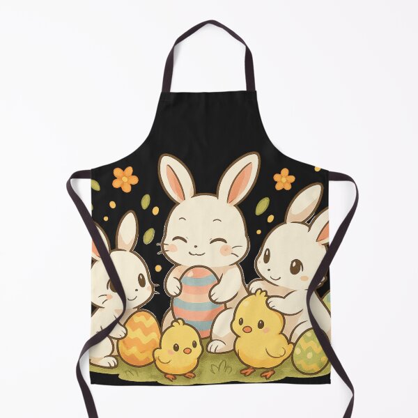 Item preview, Anime Kawaii Easter Eggs Colorful Happy Greetings Spring Rabbit Bunny Chicken designed and sold by Cr320.