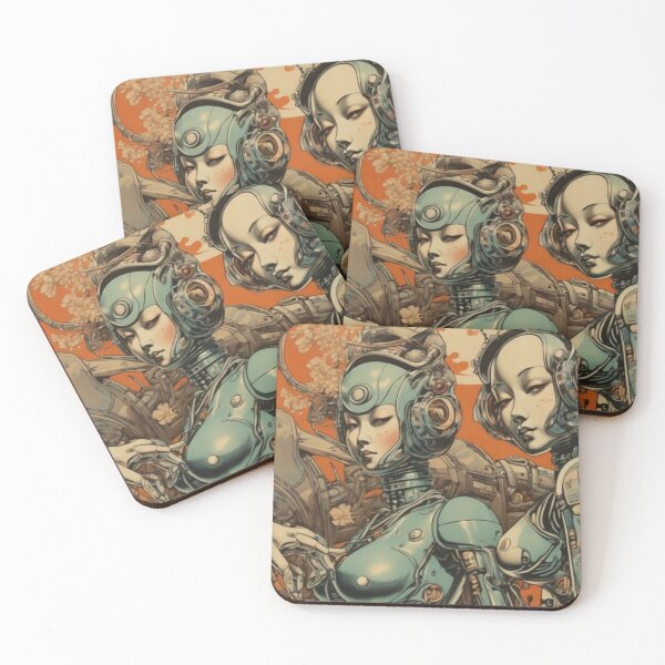 Item preview, Robot Love Retro Mid-century Imitation Japanese Erotic Art | #211 designed and sold by NickWhittleArt.
