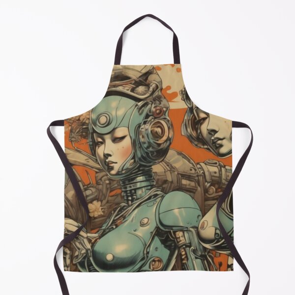 Item preview, Robot Love Retro Mid-century Imitation Japanese Erotic Art | #211 designed and sold by NickWhittleArt.