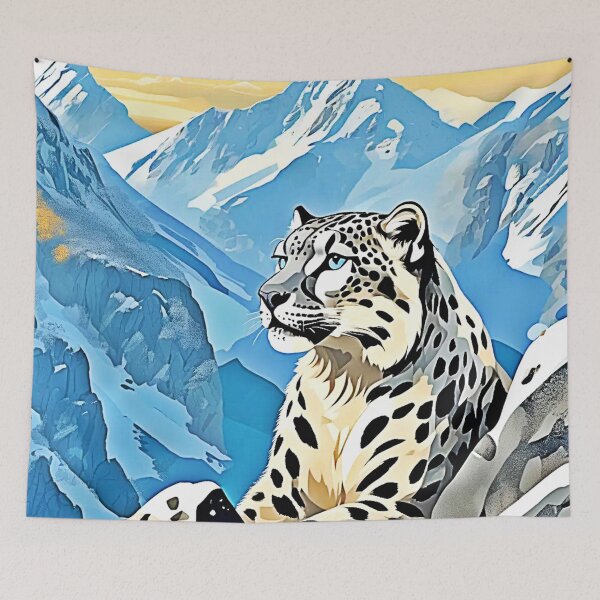 Item preview, Wild Snow Leopard Design designed and sold by Health And Fitness Posts e-Store.