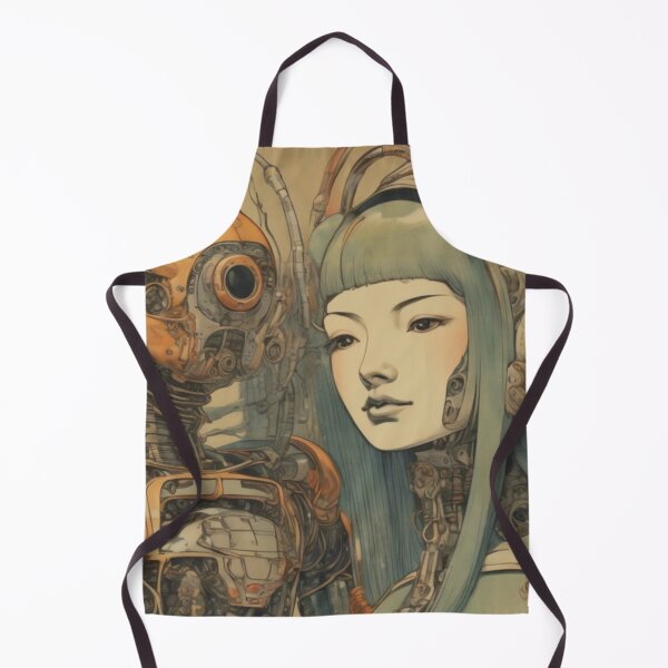 Item preview, Robot Love Retro Mid-century Imitation Japanese Erotic Astro Art | #212 designed and sold by NickWhittleArt.
