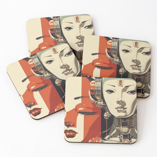 Item preview, Robot Love Retro Mid-century Imitation Japanese Erotic Art | #213 designed and sold by NickWhittleArt.