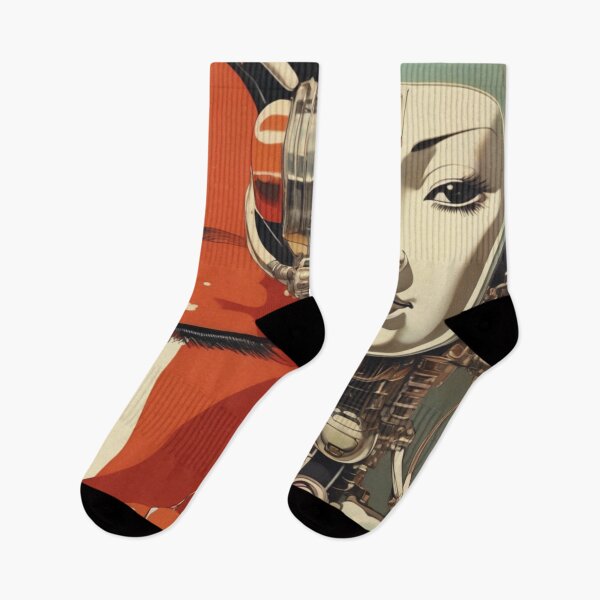 Item preview, Robot Love Retro Mid-century Imitation Japanese Erotic Art | #213 designed and sold by NickWhittleArt.