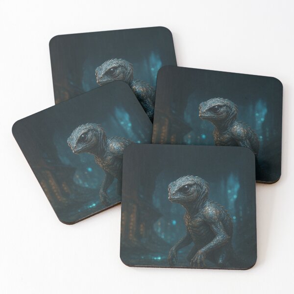 Item preview, Realistic Reptilian Alien Creature – Sci-Fi Artwork in Urban Ruins designed and sold by PrometheusStyle.