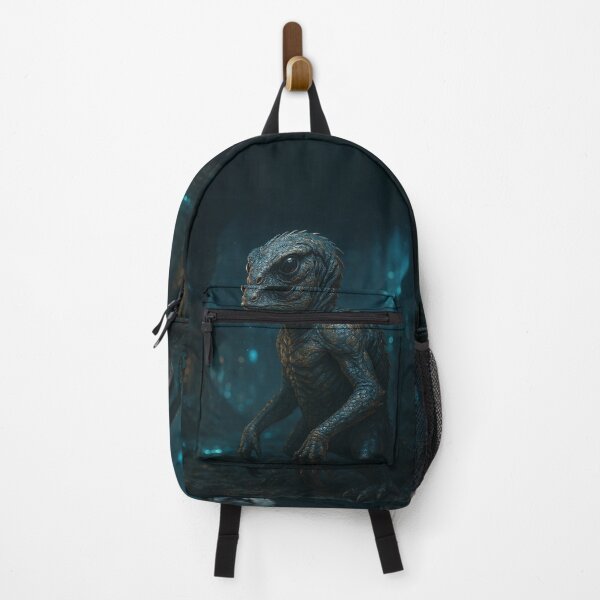 Item preview, Realistic Reptilian Alien Creature – Sci-Fi Artwork in Urban Ruins designed and sold by PrometheusStyle.