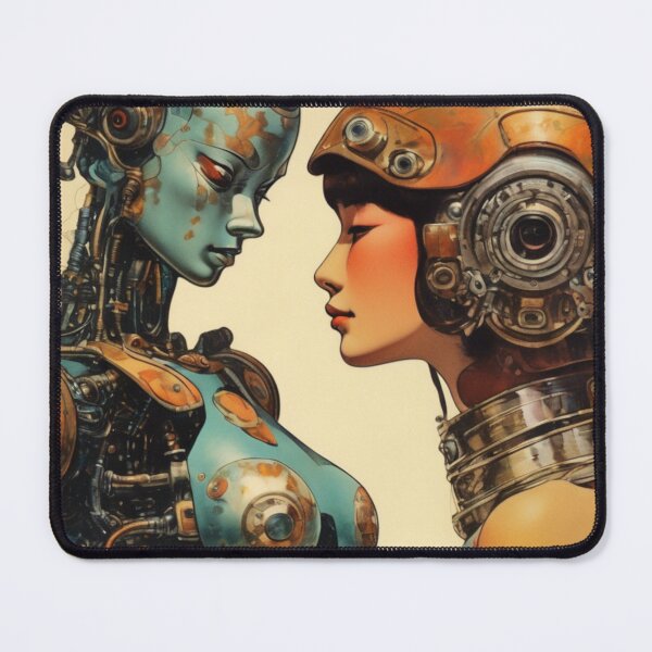Item preview, Robot Love Retro Mid-century Imitation Japanese Erotic Art | #215 designed and sold by NickWhittleArt.