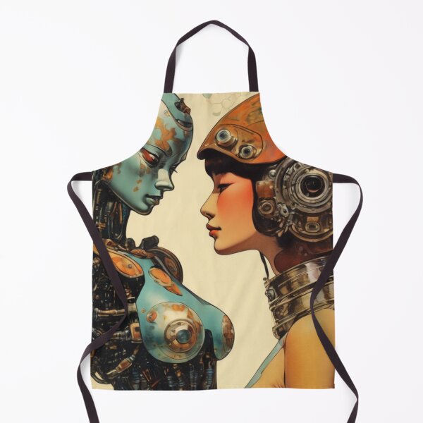 Item preview, Robot Love Retro Mid-century Imitation Japanese Erotic Art | #215 designed and sold by NickWhittleArt.