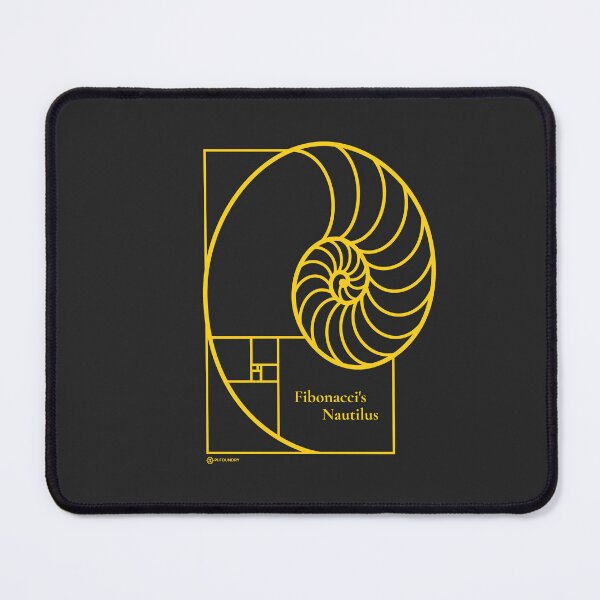 Item preview, Fibonacci’s Nautilus – Golden Ratio Spiral Design (Black, Navy, Dark Colors) designed and sold by Pi Foundry.