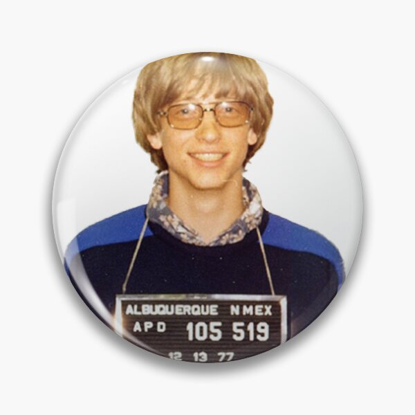 Item preview, BILL GATES mugshot with quote designed and sold by AltPunkDesigns.