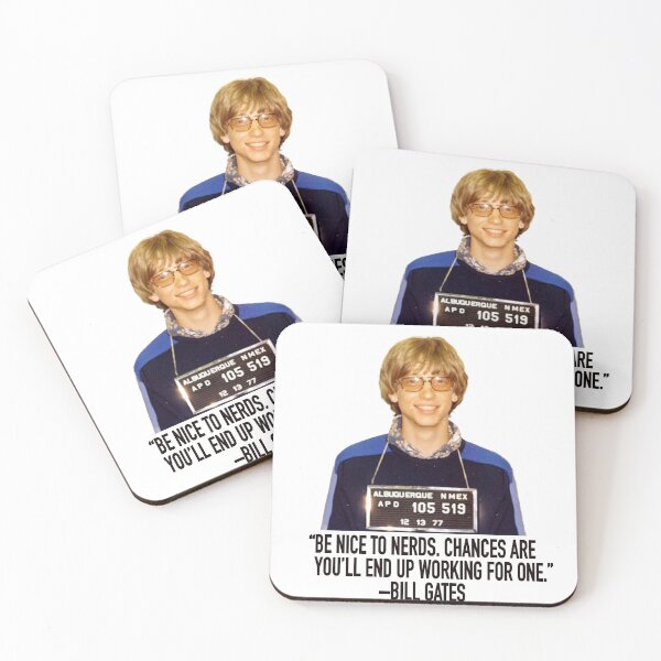 Item preview, BILL GATES mugshot with quote designed and sold by AltPunkDesigns.