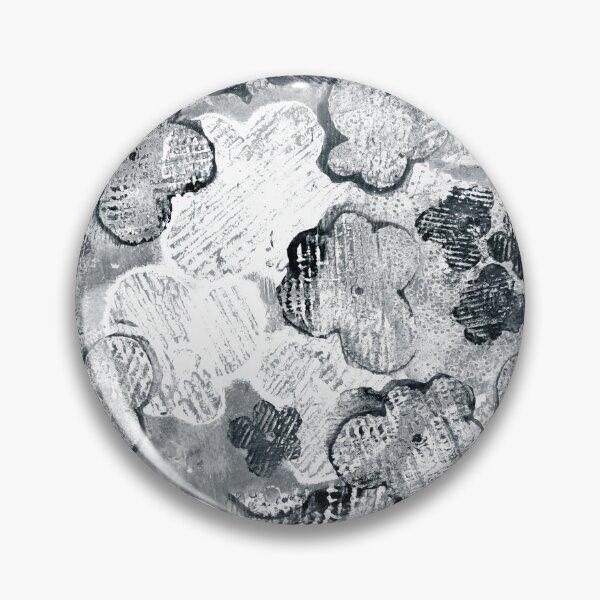 Item preview, Textured grayscale monoprint blossoms designed and sold by kobyakov.