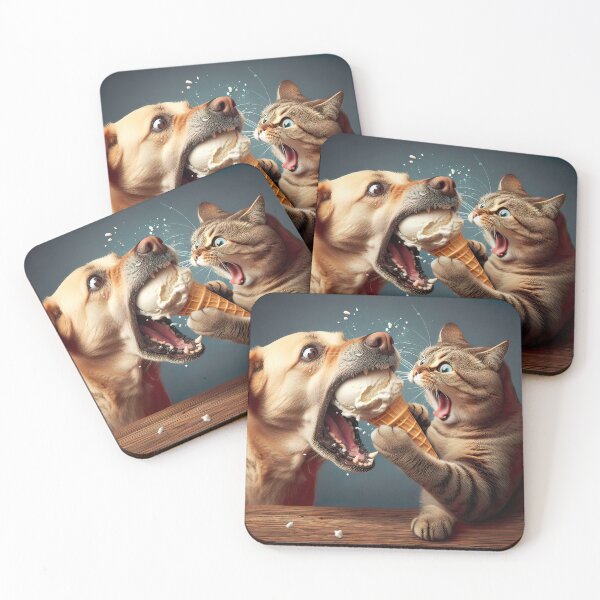Item preview, How Pets Share Ice Cream designed and sold by CarolM.