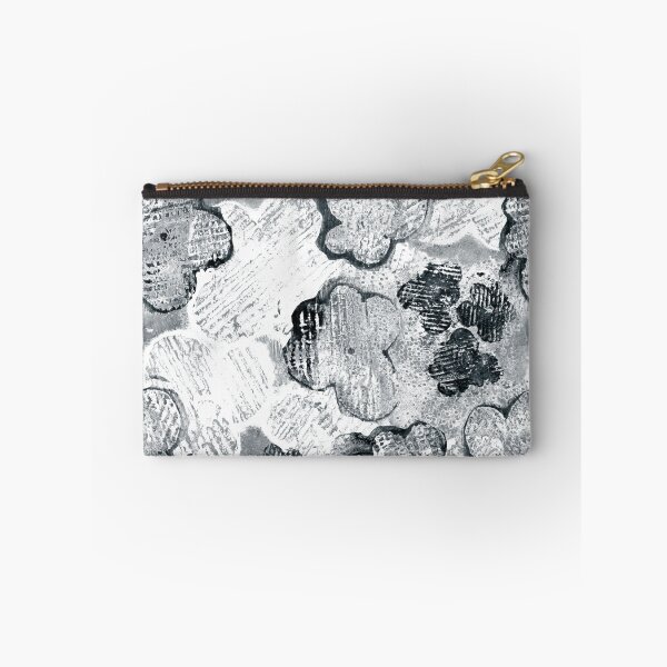 Item preview, Textured grayscale monoprint blossoms designed and sold by kobyakov.