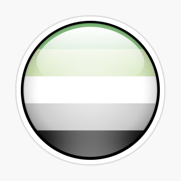 Aromantic Skeuomorphic Blob Sticker
