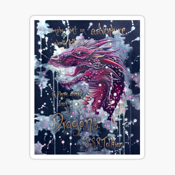 Desolation: A Tribute to J.R.R. Tolkien's Smaug Sticker