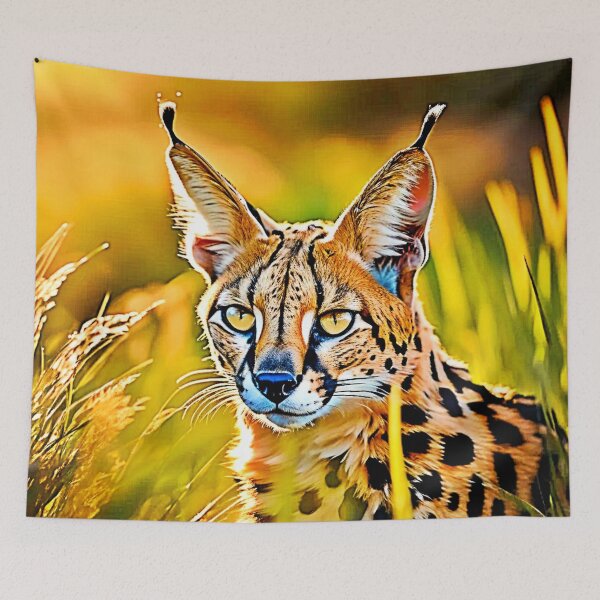 Item preview, African Savannah Serval Wildcat Look Design designed and sold by Health And Fitness Posts e-Store.