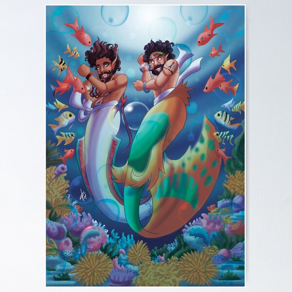 Celebration at the coral reef Poster