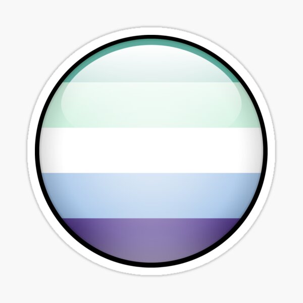Gay Male Skeuomorphic Blob Sticker