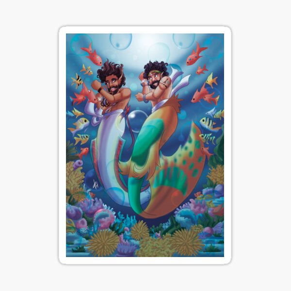 Celebration at the coral reef Sticker