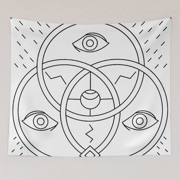 Item preview,  Interlocking circles with eyes and symbolic center designed and sold by estebansequeira.