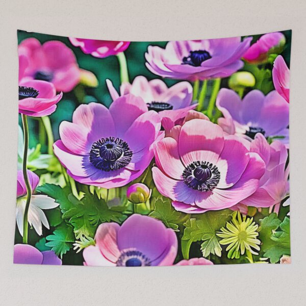 Item preview, Garden Anemone Mix Design designed and sold by Health And Fitness Posts e-Store.