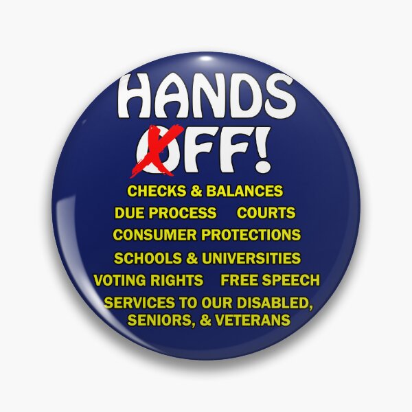 Item preview, Hands Off version 2 - courts, schools designed and sold by Karen Simon.