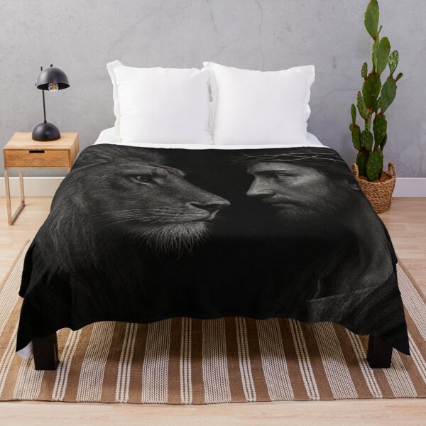 Item preview, Lion and Jesus Christ in Black and White designed and sold by artes-lunares.