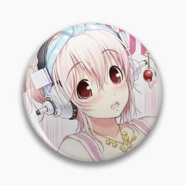 Item preview, Super Sonico Pin designed and sold by MangoParfait.