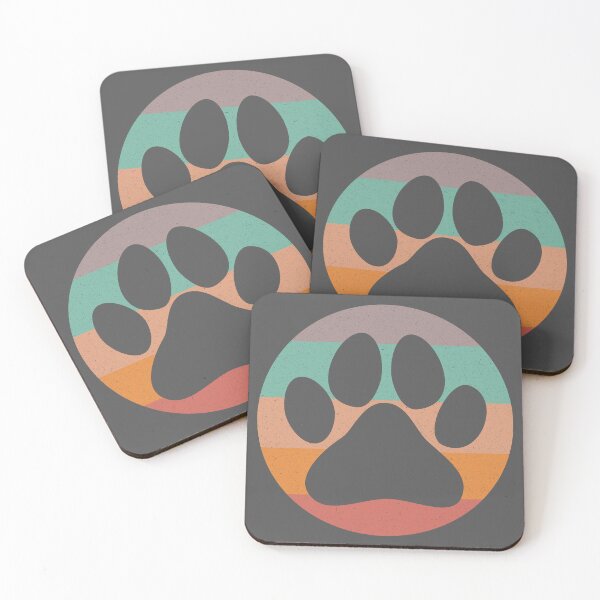 Item preview, Dog Paw Print with Colorful Stripes designed and sold by Mountain Flower.