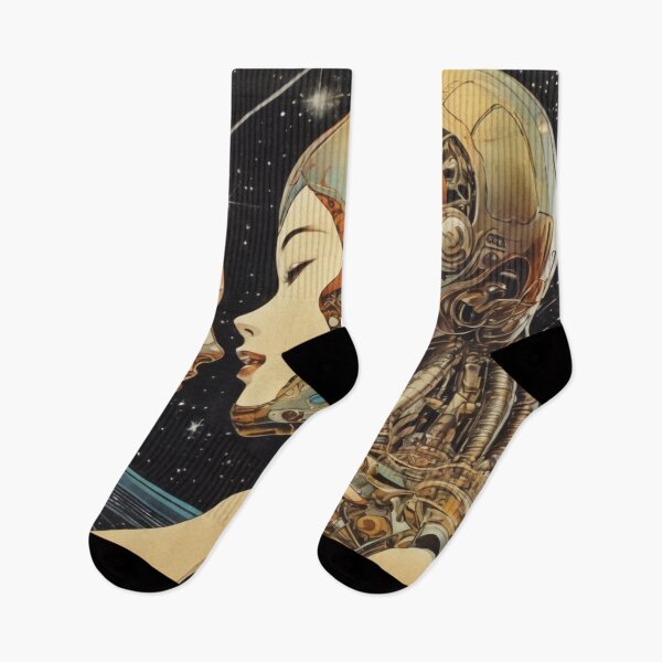 Item preview, Robot Shunga Retro Mid-century Imitation Japanese Erotica #217 designed and sold by NickWhittleArt.