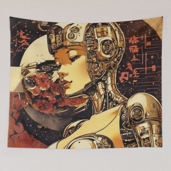 Item preview, Robot Shunga Retro Mid-century Imitation Japanese Erotica #218 designed and sold by NickWhittleArt.