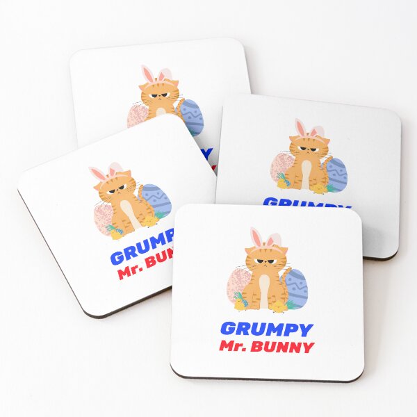 Item preview, HAPPY EASTER EGGS GRUMPY BUNNY  designed and sold by Shelbineshop.