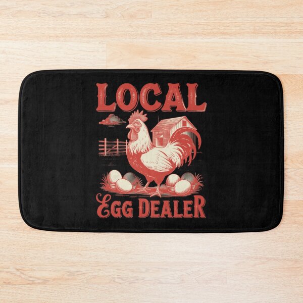 Item preview, Local Egg Dealer – Funny Retro Chicken Farm Design designed and sold by Aredbox.