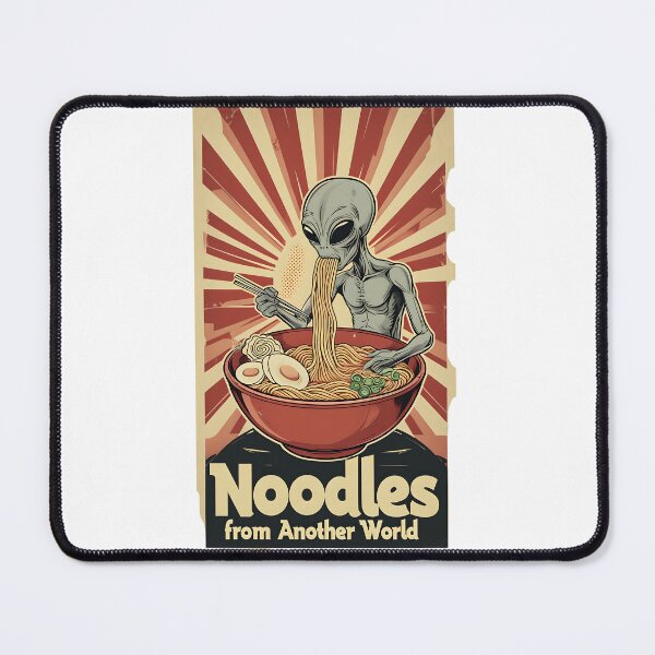 Item preview, Alien eating Ramen Noodles, Noodles From Another World T-shirt designed and sold by fenrirwulf68.
